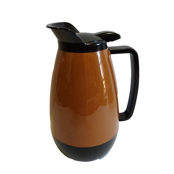 Thermo Serv Insulated Coffee Carafe 1 Liter Brown Restaurantware USA Classic - Picture 1 of 15